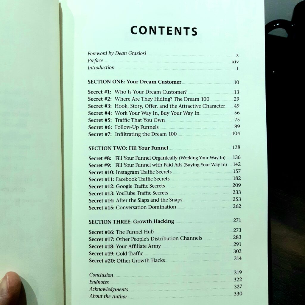 Capítulos do livro Traffic Secrets